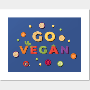 go vegan Posters and Art